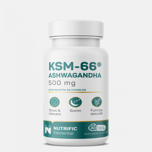 Ashwagandha KSM66 500mg, 30 capsule vegetale