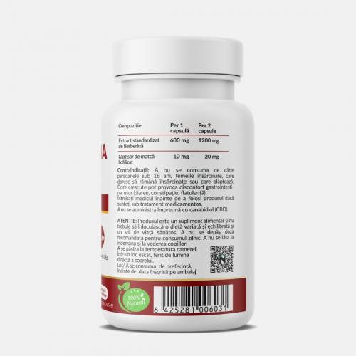 Berberina plus 600mg, 30 capsule vegetale