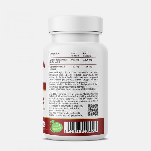 Berberina Plus 600mg, 60 capsule vegetale