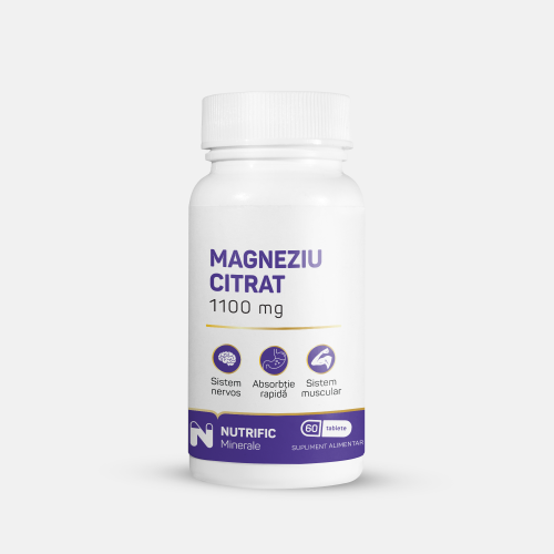 Magneziu citrat 1100mg, 60 tablete