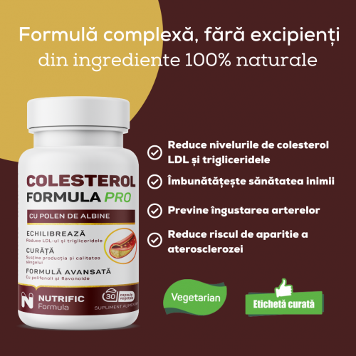 Oferta promo 2 x Colesterol Formula cu 1 x Polen500 GRATIS