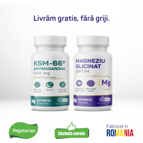 Protocol eficienta, concentrare, energie cu magneziu bisglicinat si ashwagandha ksm66