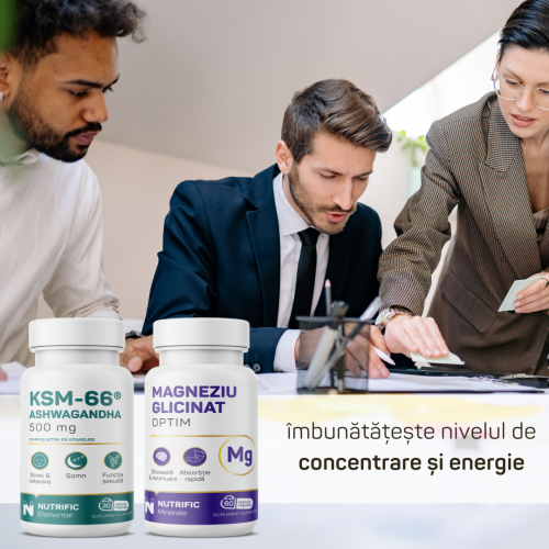 Protocol eficienta, concentrare, energie cu magneziu bisglicinat si ashwagandha ksm66