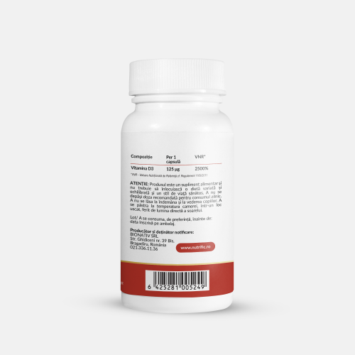 Vitamina D3 Ultra 5000IU, 30 capsule